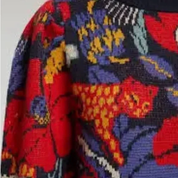 FARM Rio Colorful Floral Macaw Sweater Dress - Picture 12 of 12